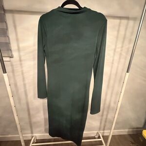 Forever 21 Dark Green Long Sleeve Dress